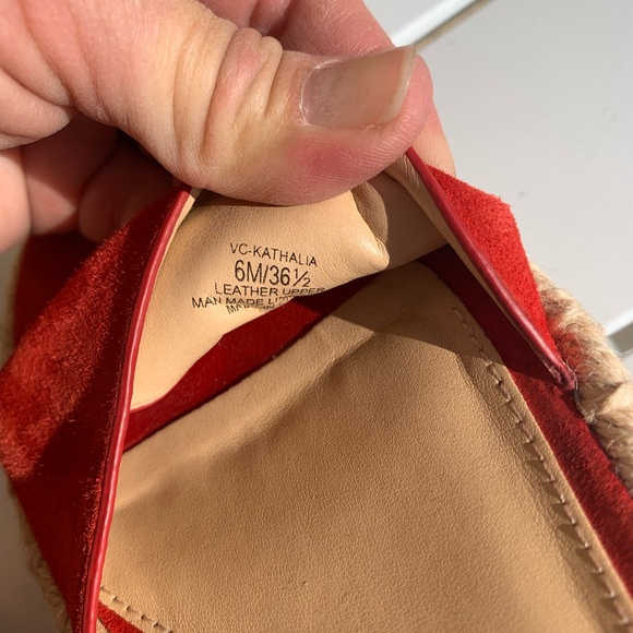 Vince Camuto red suede sandals espadrilles size 6M - Picture 14 of 14